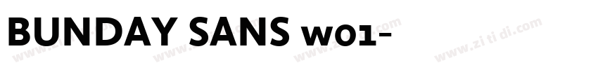 BUNDAY SANS w01字体转换